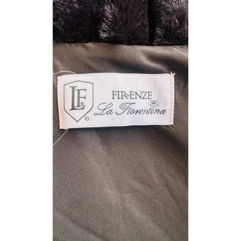 La Fiorentina Faux Fur Wrap Poncho, Black Fur, Classic & Elegant, NWT